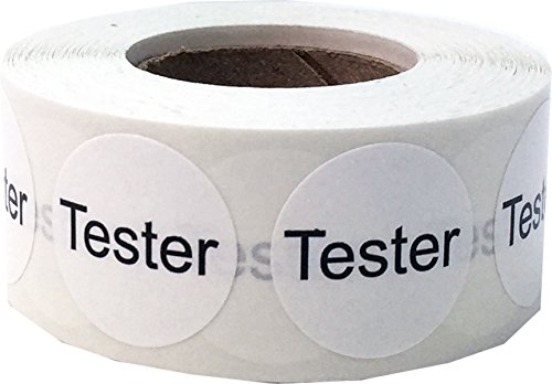 Weiße Tester Aufkleber, 19 mm 3/4 Zoll Kreis Etiketten 500 Packung von InStockLabels.com