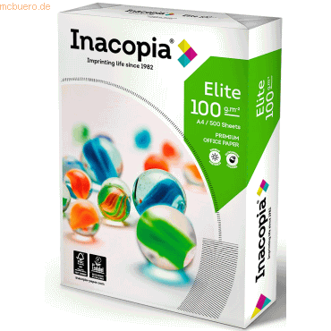 10 x Inacopia Multifunktionspapier inacopia elite A4 100g/qm weiß VE=2 von Inacopia