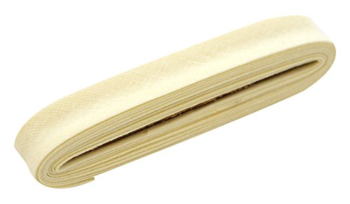 Inastri Baumwoll Baumwolle Schrägband 14/4/4 mm Farbe Creme 58–3 m von Inastri