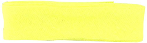 Inastri Baumwoll Baumwolle Schrägband 25/5/5 mm; einzelfalten Farbe Gelb 10–3 M von Inastri