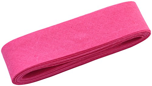 Inastri Baumwoll Baumwolle Schrägband 25/5/5 mm; einzelfalten Farbe Shocking Pink 66–3 M von Inastri
