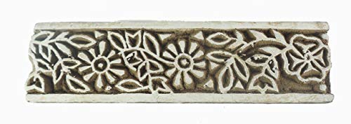 Indian Fashion Hut Holz-Stempel mit Blumenmuster, 15,2 cm von Indian Fashion Hut