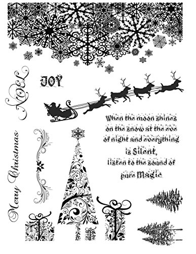 IndigoBlu Cling Mounted Stamp 9.25"X6.25"-Here Comes Santa von IndigoBlu