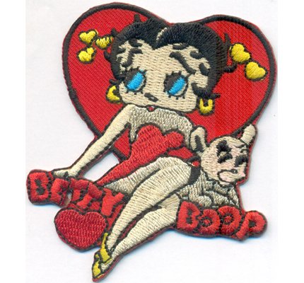 HERZDAME Betty BOOP Herz Rockabilly Rocker Biker Motorcycle Aufnäher Patch Abzeichen von Individual Software