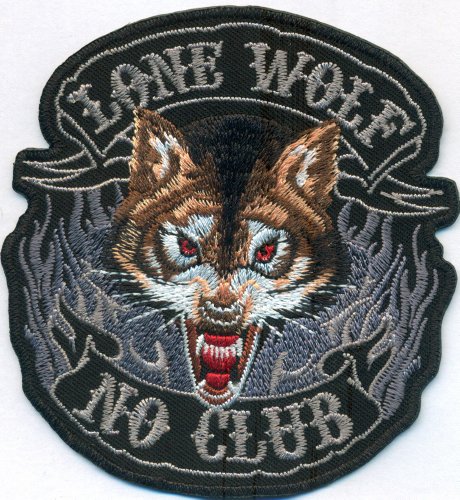 Lonely Wolf Lone Wolf No Club Pack Biker Motorcycleclub MC Aufnäher Patch von Individual Software