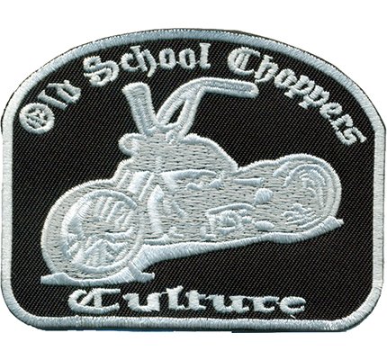 Patch Old School Choppers Culture Motorbike Oldtimer Motorrad Biker Aufnäher von Individual Software