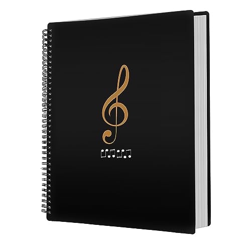 A4 Notenmappe Music Sheet Chormappe 50 Fächer/100 Seiten Chormappe A4 Musik-Ordner Notenblätter Mappe Kunststoff Konzert-Chorfolder Musik Ordnungsmappe für Musiker und Band Music Note von Indrnif