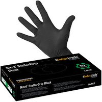 Industrade® unisex Einmalhandschuhe Nitril® StellarGrip Black schwarz Größe L 50 St. von Industrade®