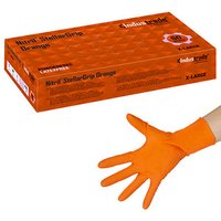 Industrade® unisex Einmalhandschuhe Nitril® StellarGrip Orange orange Größe XL 50 St. von Industrade®