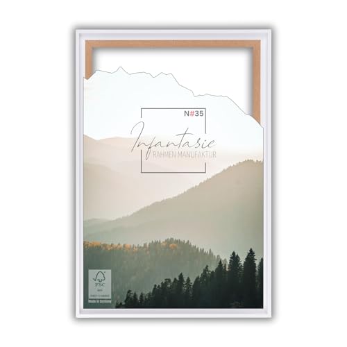 Infantasie 'N°35' Schattenfugenrahmen für 40x120 cm Keilrahmen | Weiss Matt | MDF-Holz Bilderrahmen für Keilrahmen Leinwände inkl. Aufhänger und Montagematerial Infantasie 'N°35' Schattenfugenrahmen für 40x120 cm Keilrahmen | Weiss Matt | MDF-Holz Bilderrahmen für Keilrahmen Leinwände inkl. Aufhänger und Montagematerial von Infantasie