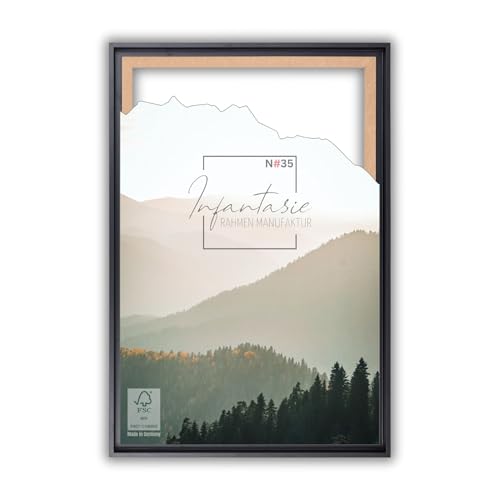 Infantasie 'N°35' Schattenfugenrahmen für 60x120 cm Keilrahmen | Schwarz Matt | MDF-Holz Bilderrahmen für Keilrahmen Leinwände inkl. Aufhänger und Montagematerial Infantasie 'N°35' Schattenfugenrahmen für 60x120 cm Keilrahmen | Schwarz Matt | MDF-Holz Bilderrahmen für Keilrahmen Leinwände inkl. Aufhänger und Montagematerial von Infantasie