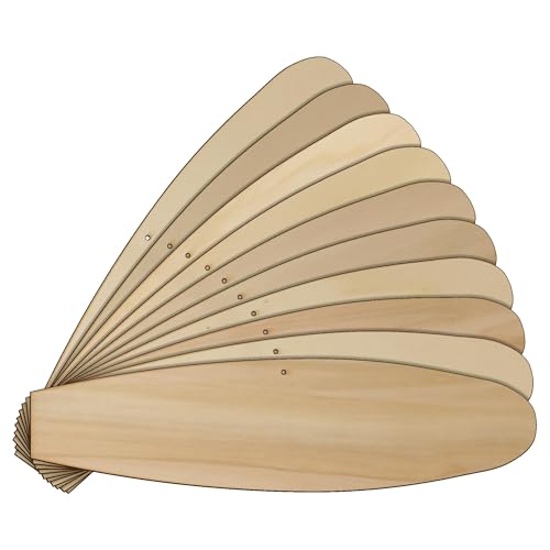 10 x Holz-Surfbrett, lang, einfarbig, Bastelform, 3 mm Schicht, Sportausrüstung (18 x 68,4 cm, Loch oben mittig) von Infinite Crafts Design Resources