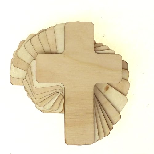 Christliche Kreuzformen aus Holz, 3 mm, Sperrholz (15 x 10,5 cm, ohne Loch), 10 Stück von Infinite Crafts Design Resources
