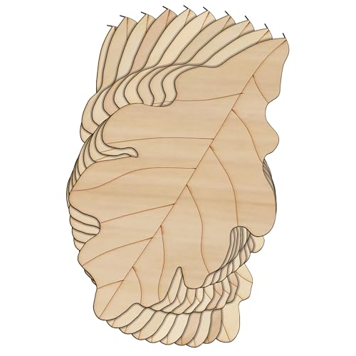 Eichenblätter, Holz, 3 mm, Sperrholz, englisches Quercus Robur-Blatt (4 x 3,1 cm, ohne Loch), 10 Stück von Infinite Crafts Design Resources