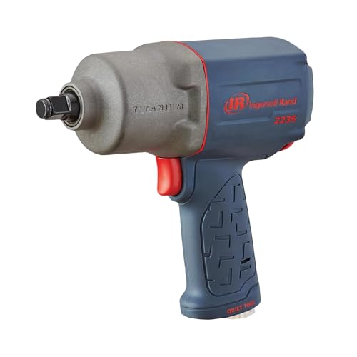 Ingersoll-Rand Druckluft Schlagschrauber 1/2‘‘ mit 0,4 m lbs Drehmoment, Schrauber mit leichtem Titan Gehäuse und besonders geräuscharm, grau, 2235QTIMAX, Tool, High Power, 1/2", High Power von Ingersoll-Rand