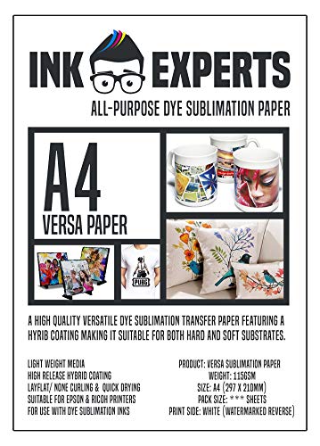 Ink Experts Versa Allzweck-Sublimationspapier, A4, 115 g/m², 100 Blatt von Ink Experts