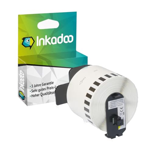 Inkadoo Kompatibel zu Brother DK-44605 Etikett P-Touch QL 600 P-Touch QL 570 P-Touch QL 560 Series P-Touch QL 1050 P- von Inkadoo