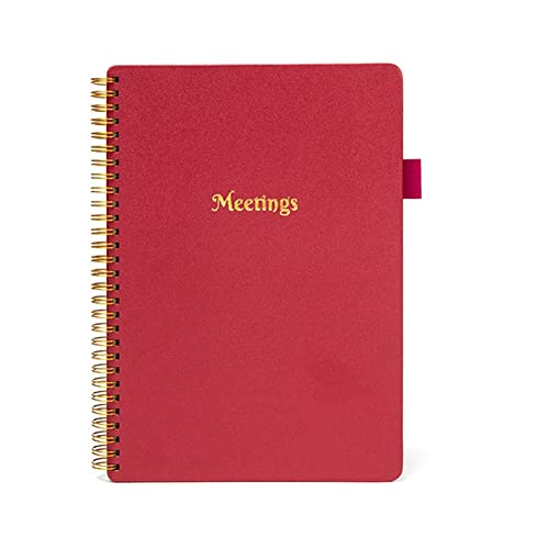 Inkoby NotizbüCher Tagesordnungsplaner Meeting Record Book Business Meeting Office Notebook Student Meeting Notebook Rot von Inkoby