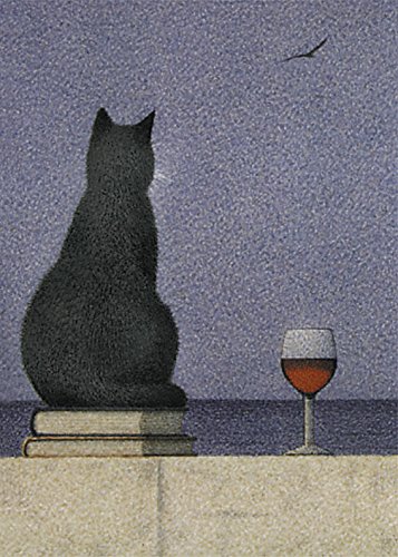 Inkognito Klappkarte mit Umschlag C6- (11,5 x 17 cm) • 12838-5 ''Katze am Meer Künstler Quint Buchholz • Tiere von Inkognito