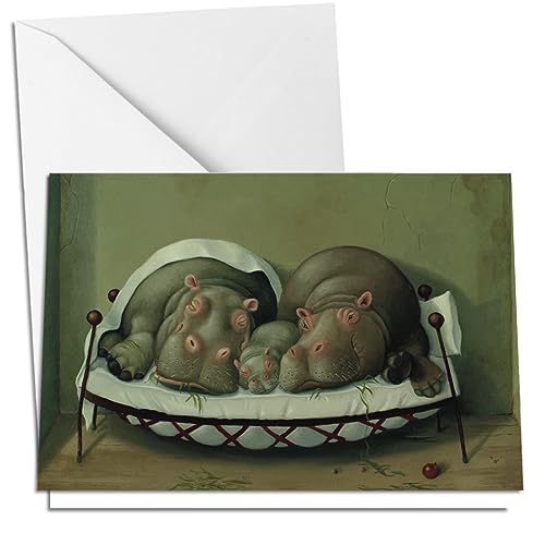 Inkognito Klappkarte mit Umschlag C6- (11,5 x 17 cm) • 17836-5 ''Familie Künstler Suzan Visser • Fantastik • Tiere von Inkognito