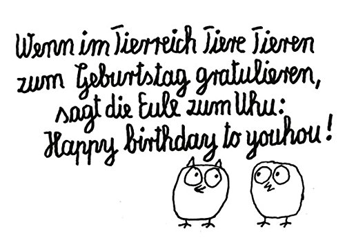 Inkognito Klappkarte mit Umschlag C6- (11,5 x 17 cm) • 30851-5 ''HB to youhou Künstler Frantz Wittkamp • Geburtstag von Inkognito