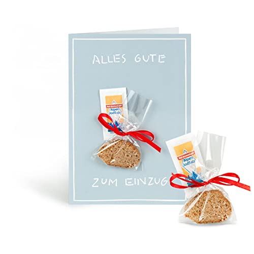 Inkognito Klappkarte mit Mini-Geschenk & Umschlag in Folie (Grußkarte A6 / Umschlag 12 x 17,5 cm) • 45524 ''Alles Gute zum Einzug Künstler Sobunthier • Mini-Geschenk-Karten von Inkognito