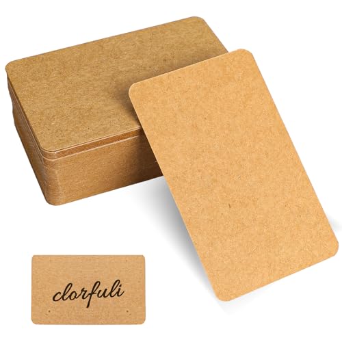 100 Blätter Karteikarten Blanko 8.9×5.2cm Blanko Papier Karten Moderationskarten Weißes Kraftpapier Karten Leere Weiße Notizkarten zum Gestalten Dankeskarten Mitteilungskarten Zeichnungskarten von InnoHHustle