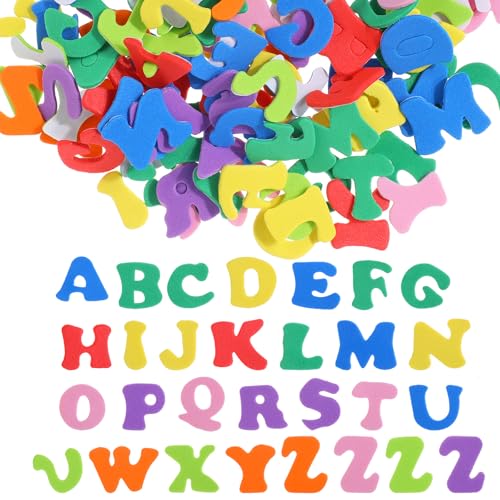 260 Stück Buchstabenaufkleber, Schaumstoff-Buchstabenaufkleber, bunte selbstklebende A-Z-Alphabetbuchstaben, Schaumstoffaufkleber, 10 Farben, Alphabetaufkleber, Bastelbedarf für DIY-Klassenzimmer von InnoHHustle