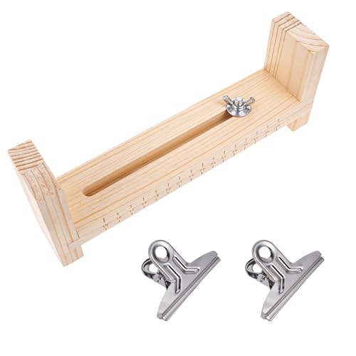 Jig Armband Maker, Verstellbarer Wood Jig-Armbandhersteller Aus Holz, U-Form-Holzrahmen-Armband-Jig-Kit mit Holzrahmen und 2 Klemmen, Armband-Flechtwerkzeug Zum Selbermachen, Handstricken, Basteln von InnoHHustle