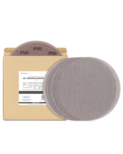 Mesh Abrasive 22,9 cm Trockenbau-Schleifpapier, staubfreie Klett-Schleifscheibe für Trockenbau (Körnung 120, 10 Stück) von InoKraft