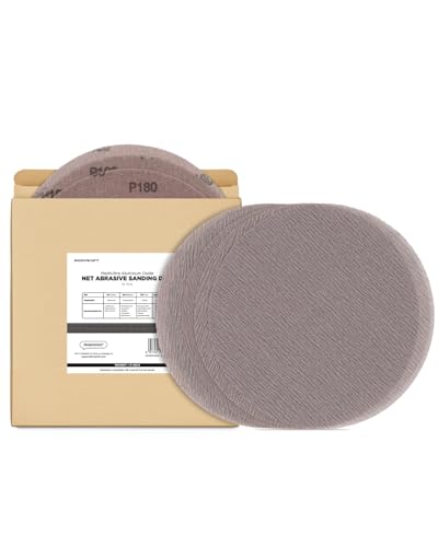 Mesh Abrasive 22,9 cm Trockenbau-Schleifpapier, staubfreie Klett-Schleifscheibe für Trockenbau (Körnung 180, 10 Stück) von InoKraft