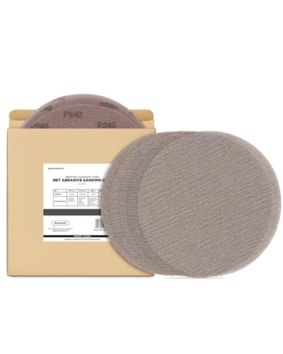 Mesh Abrasive 22,9 cm Trockenbau-Schleifpapier, staubfreie Klett-Schleifscheibe für Trockenbau (Körnung 240, 10 Stück) von InoKraft