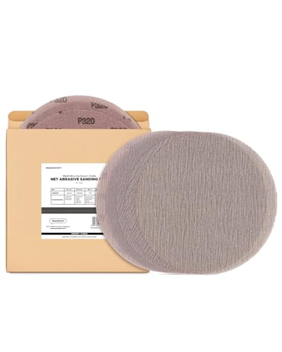 Mesh Abrasive 22,9 cm Trockenbau-Schleifpapier, staubfreie Klett-Schleifscheibe für Trockenbau (Körnung 320, 10 Stück) von InoKraft