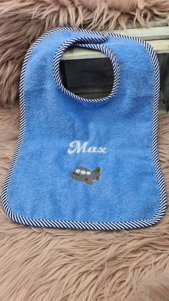 Riesen-Klettlatz Größe 30/45 Klett Lätzchen Baby Personalisiert Mit Namen Bestickt/Viele Farben von InsaneandUnique