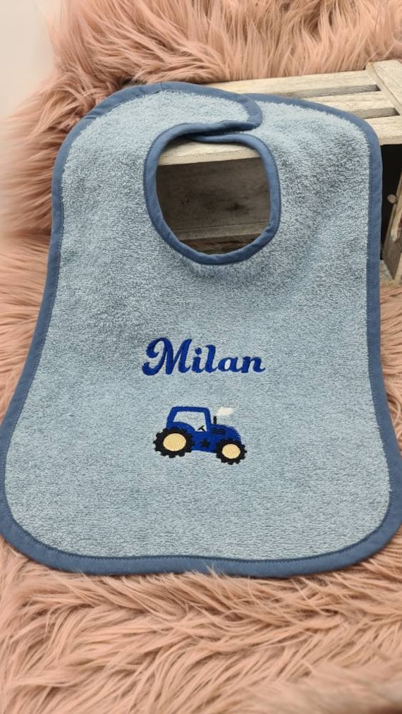 Riesen-Klettlatz Größe 30/45 Klett Lätzchen Baby Personalisiert Mit Namen Bestickt/Viele Farben von InsaneandUnique