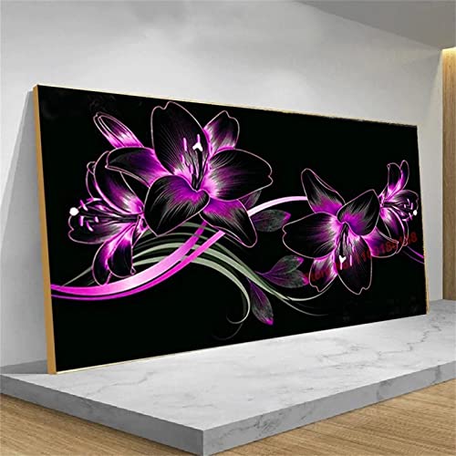 5D Diamond Painting Rote Blumen, Vollständiges Diamant Painting Bilder für Erwachsene, DIY Round Drill Kinder Strasskunst Malset, Kunsthandwerk für Zuhause Kreuzstich Stickerei Wand Dekor 40x80cm von Insnoou