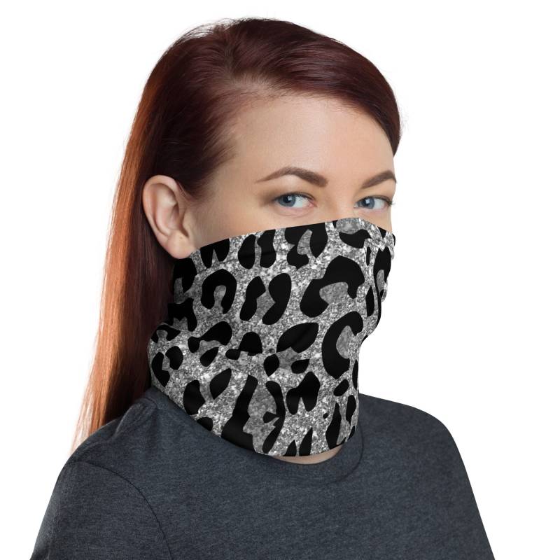 Silber Leopard Waschbar Gesichtsmaske Hals Gaiter von InspiredRebellion