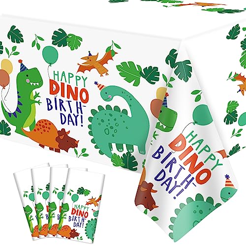 4 Pack Dinosaurier Tischdecke Dinosaurier Party Dekorationen Dinosaurier Party Supplies 86 x 51 Zoll Dinosaurier Thema Rechteck Tischdecke Dinosaurier Tischtücher für Geburtstagsfeier von Inspireyee