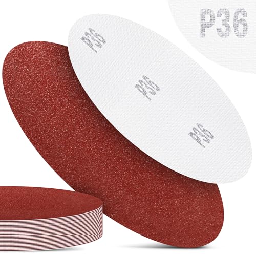 25 Schleifpapier Schleifscheibe Klett 125 mm Körnung P36 Schleifblatt Schleifpads für Winkelschleifer Schleifmaschine Poliermaschine Holz Metall Rostentfernung Polieren Reinigung von Instalguru