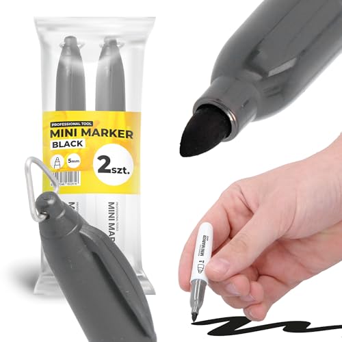 2x Baumarker Permanentmarker Lackmarker Industrie Marker Multimarker Lackstift Wasserfest Schwarz Keil-spitze Metall Stein Holz Gummi Glas Kunststoff Karton von Instalguru