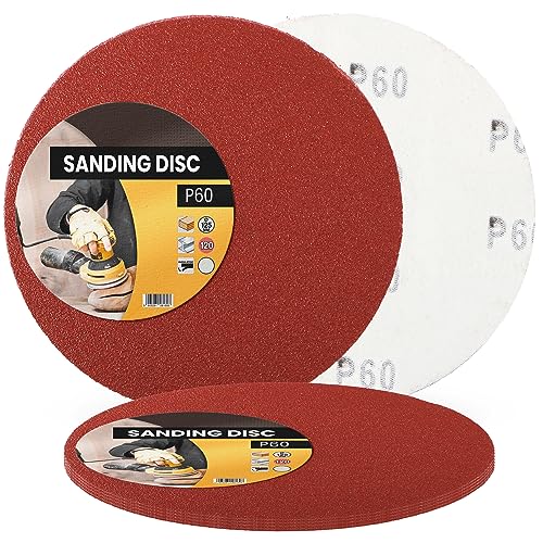 5x Schleifpapier 125mm Klett Körnung P60 Schleifscheiben für Exzenterschleifer Schleifblätter Schmirgelpapier Schleifpads Klettverschluss Kreisschleifscheiben ohne Löche Holz Metall Entrosten Farbe von Instalguru