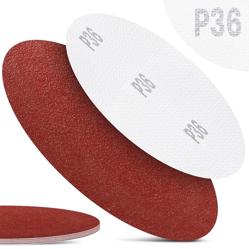 5x Schleifpapier Schleifscheibe Klett 125 mm Körnung P36 Schleifblatt Schleifpads für Winkelschleifer Schleifmaschine Poliermaschine Holz Metall Rostentfernung Polieren Reinigung von Instalguru