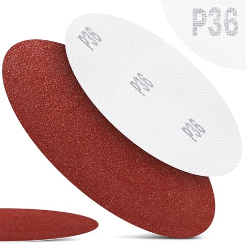 Schleifpapier Schleifscheibe Klett 125 mm Körnung P36 Schleifblatt Schleifpads für Winkelschleifer Schleifmaschine Poliermaschine Holz Metall Rostentfernung Polieren Reinigung von Instalguru