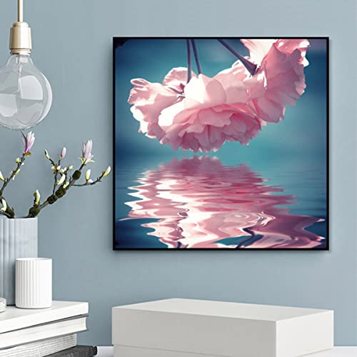 Instarry 5D DIY Diamond Painting Zubehör Full Groß Pfingstrose Dekoration Wohnung Modern 70x60 cm von Instarry