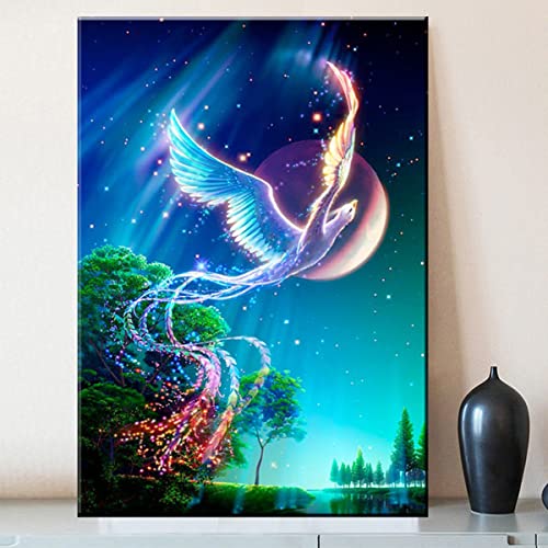 Instarry 5D DIY Diamond Painting Zubehör Groß Phönix-Figur Decoration 75x50 cm von Instarry