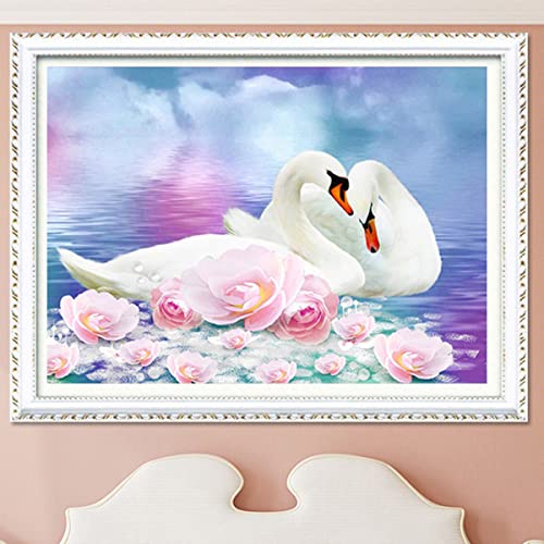 Instarry 5D Diamond Painting Bilder Full Groß Schwan Room Decor 80x60 cm von Instarry