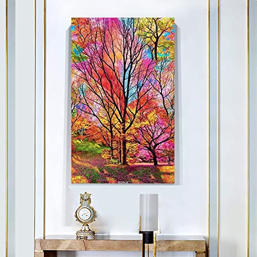 Instarry 5D Diamond Painting Bilder Groß Bunte Wälder Wandbilder Wohnzimmer 90x50 cm von Instarry