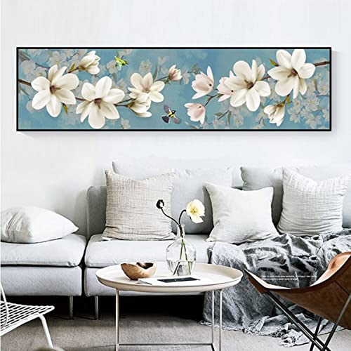 Instarry 5D Diamond Painting Bilder Groß Elstern und Blumen Wandbilder Wohnzimmer 120x35 cm von Instarry