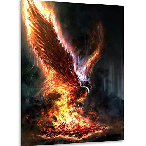 Instarry 5D Diamond Painting Full Groß Flamme und Phönix Wall Decor 75x50 cm von Instarry