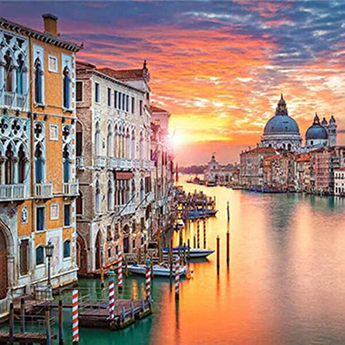 Instarry 5D Diamond Painting Full Groß Landschaft von Venedig Wanddekoration 40x40 cm von Instarry